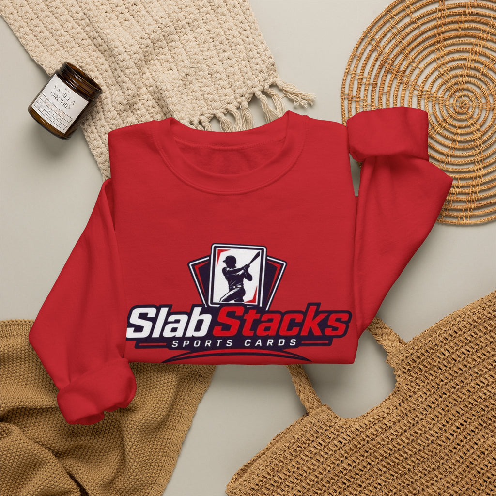 Slab Stacks Sports Cards Logo Crewneck Pullover